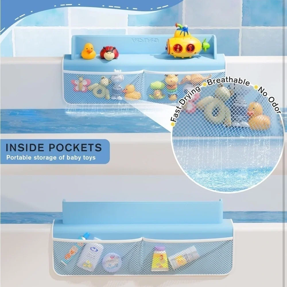 Brand New Bathtub Splash Guard Toy Holder 22